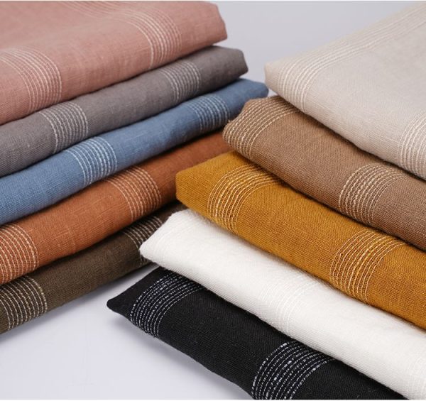 Wholesale manufacturers Pure Linen Stone Washed Organic 100% Linen Fabric For Clothing Shirt Pants - Image 2