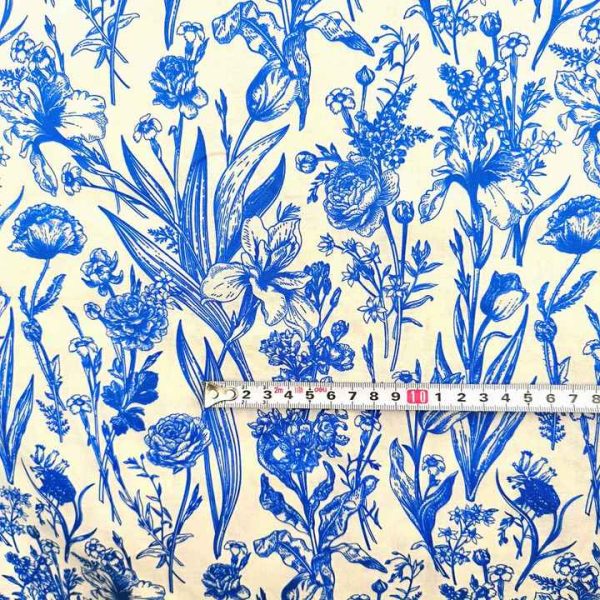 Hand-Painted Organic Linen Cotton Digital Print Fabric Fashion Woven Clothing for Girls-Dresses Shirts Bags Home Textiles - Image 2