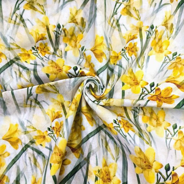 Custom Floral Organic Cotton Linen Woven Plain Fabric Digital Printing for Girls' Shirts Dresses Bags Garments Covers Skirts - Image 5