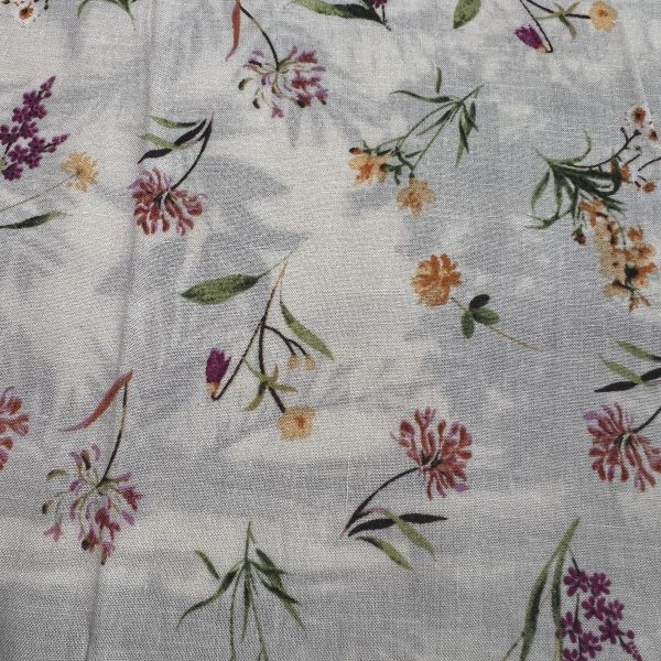 Linen textiles Soft linen-blend garments Cotton fabrics 85% Cotton 15% Linen Printed fabrics